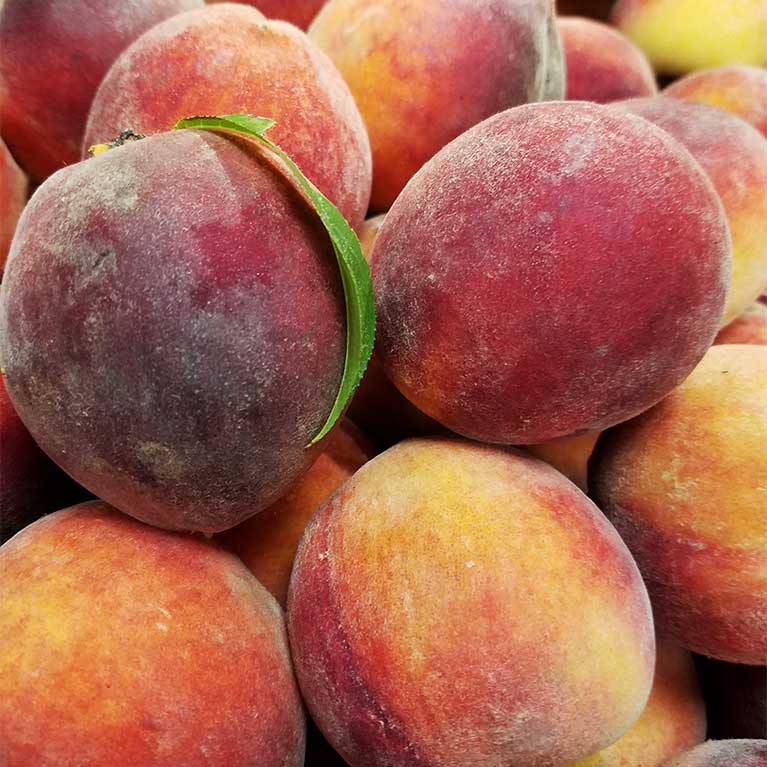 Farm fresh peaches at Livesay Orchards in Porter, OK.